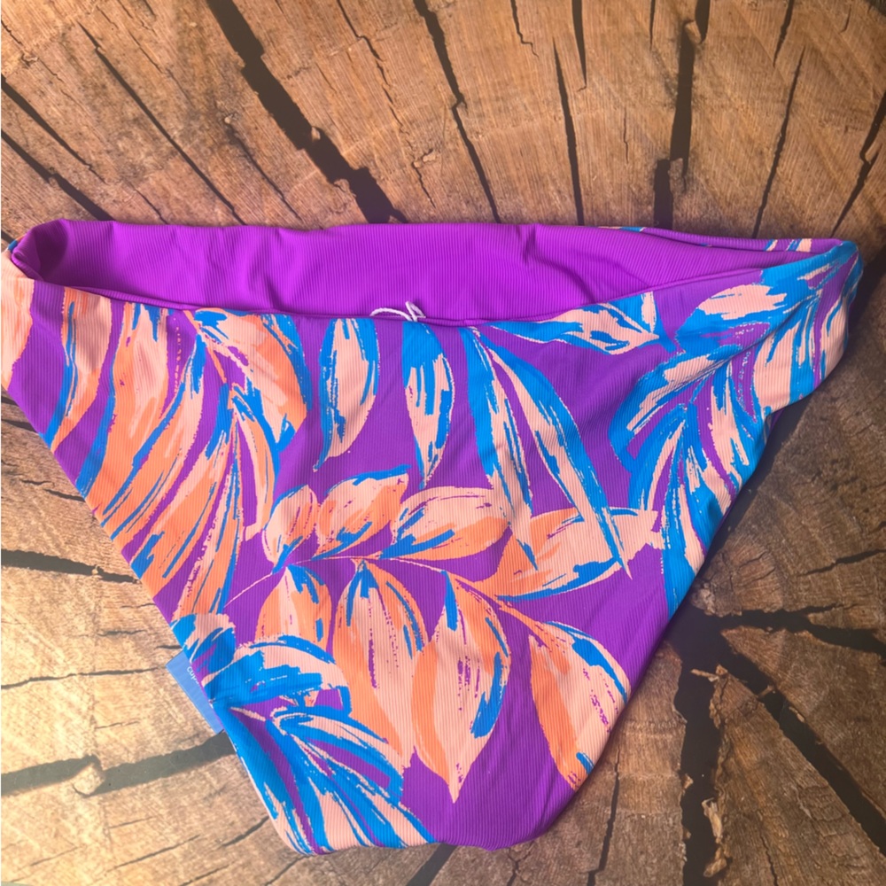 Cupshe Purple and Orange Splash Bikini Bottom Women's M NWT